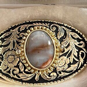 Mint Vintage Western Gold Metal Belt Buckle